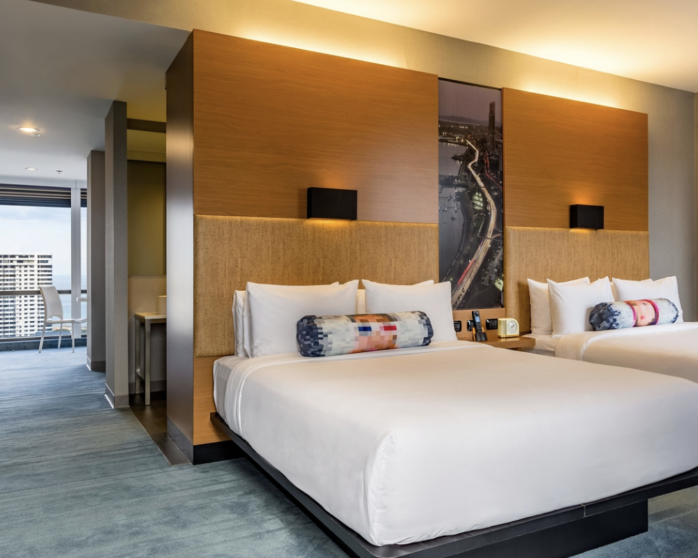 Aloft Panama bedroom.