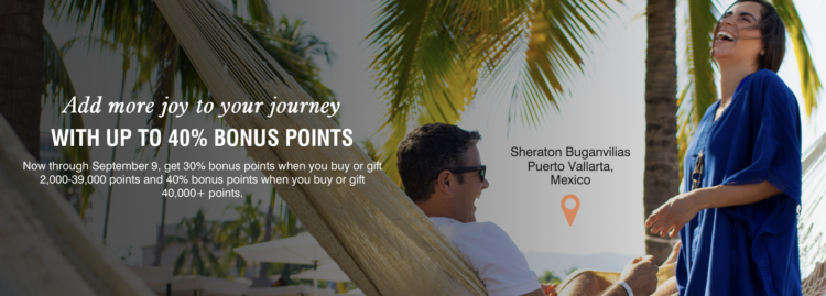 Screenshot of Points.com offer for buying Marriott points