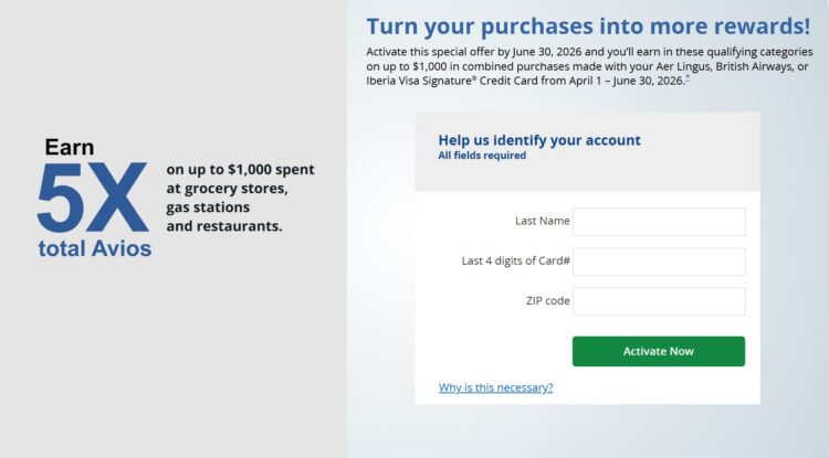 Chase Avios 5X Q2 26 Promo