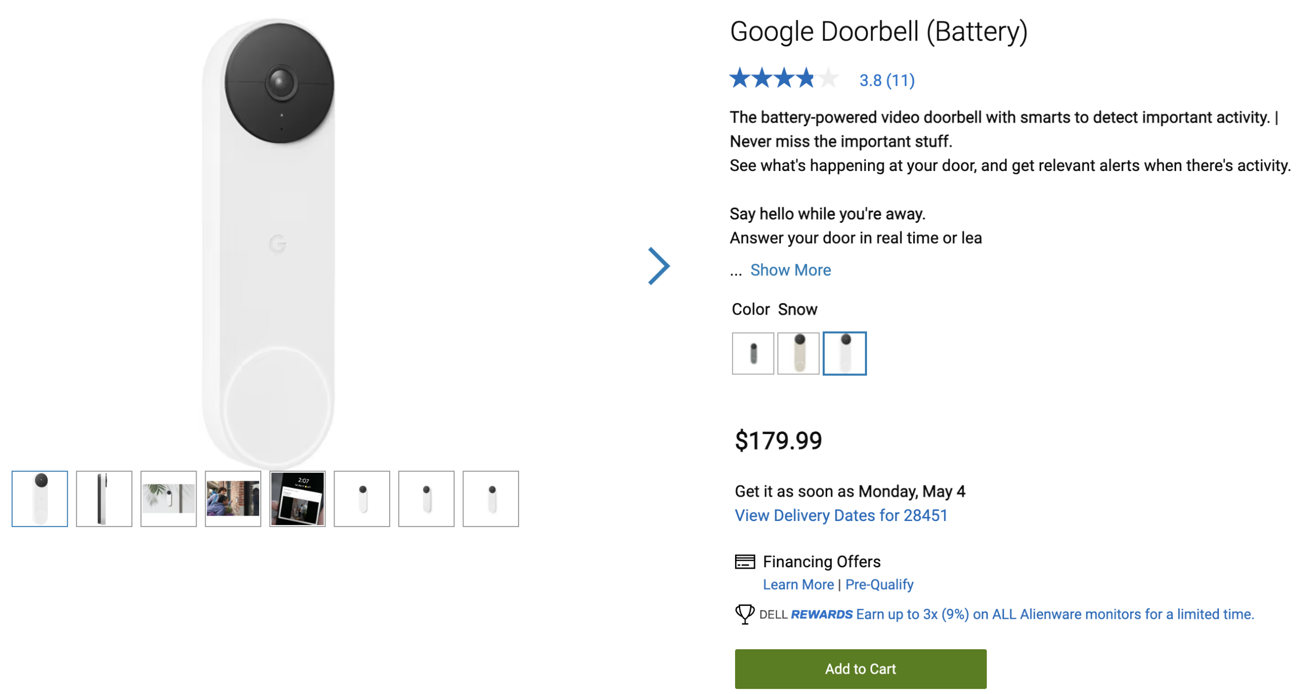 Product listing for 