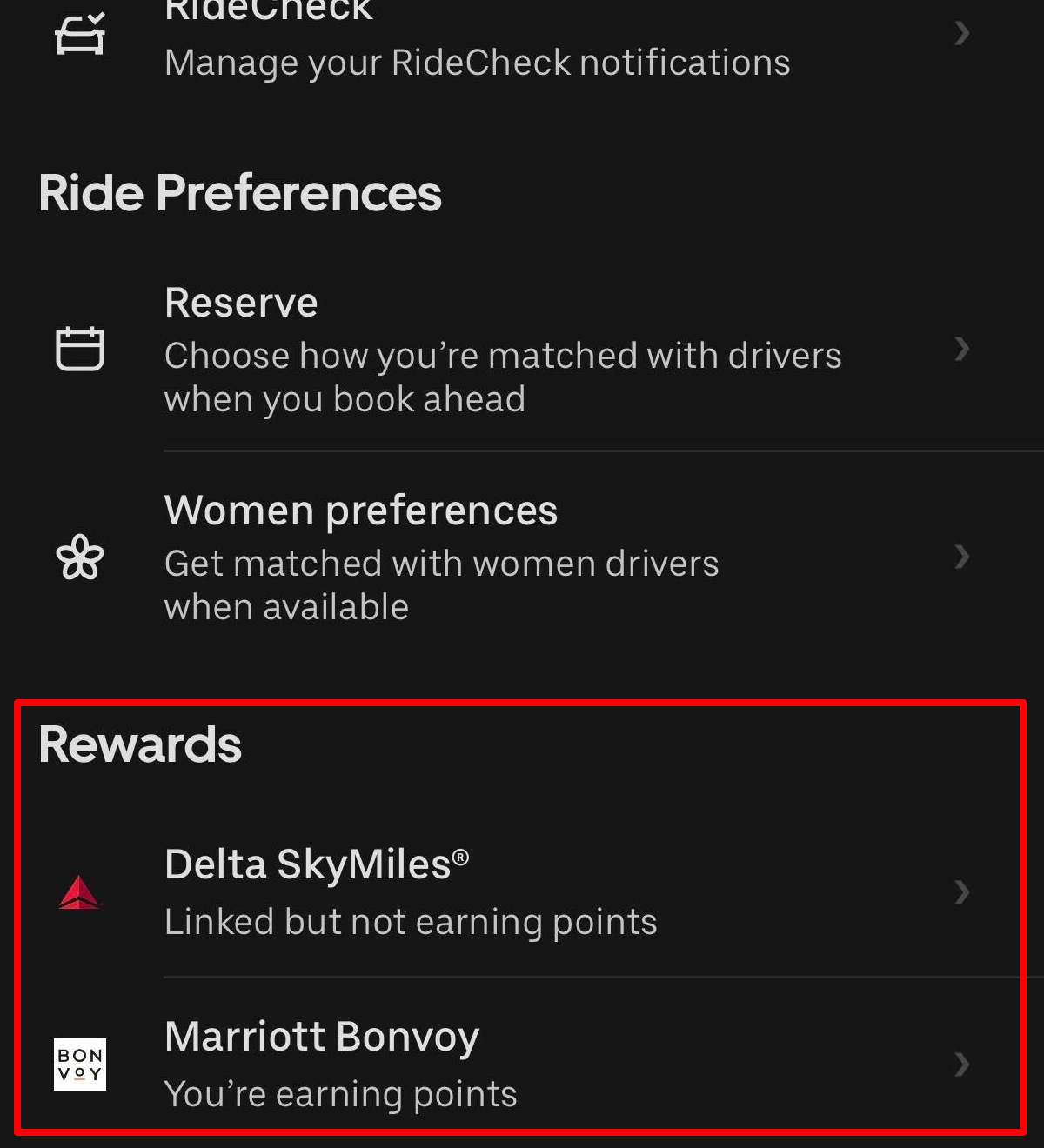 How to link your Uber and airline and hotel loyalty accounts