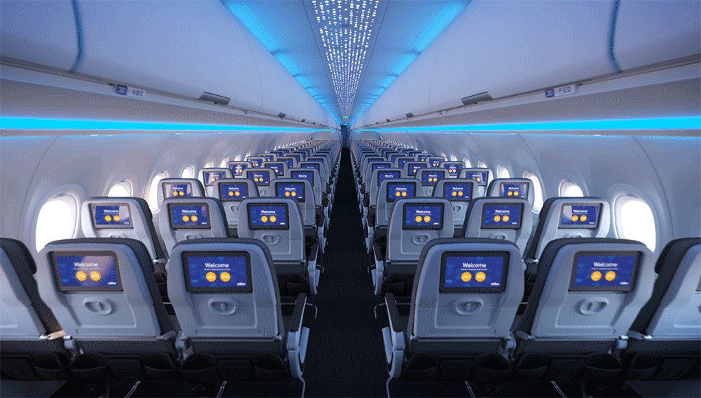 Interior on the JetBlue A321LR