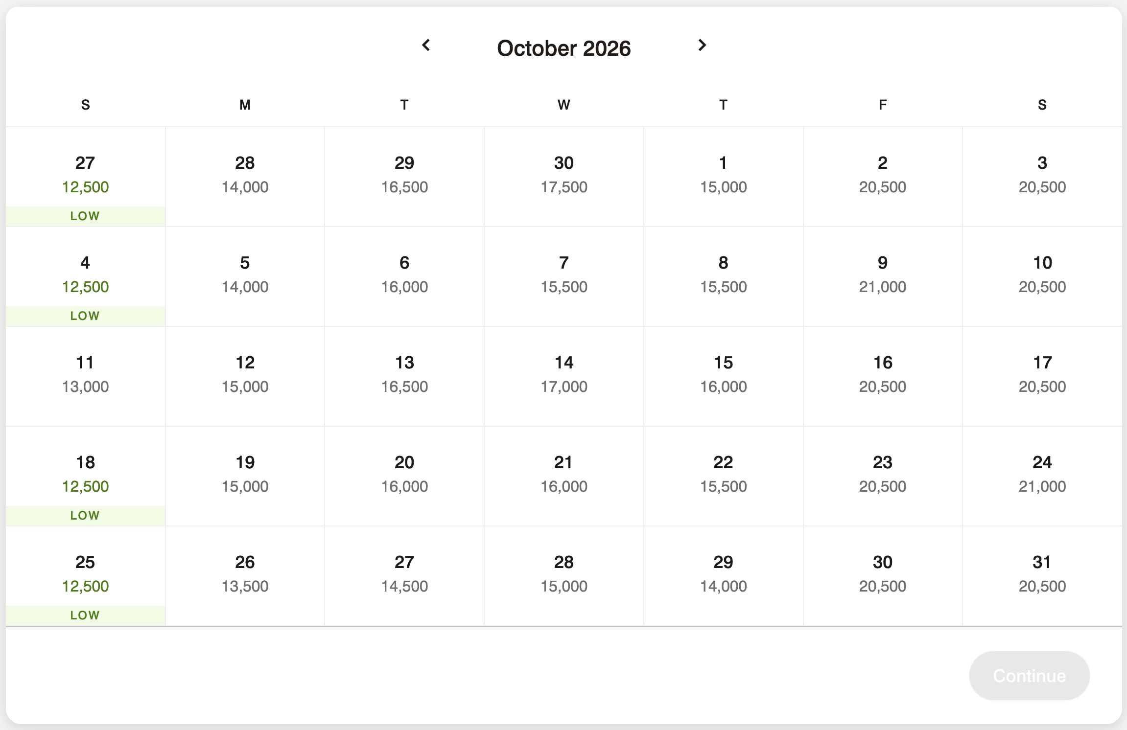 Screenshot of SpringHill Suites by Marriott Dallas McKinney award calendar
