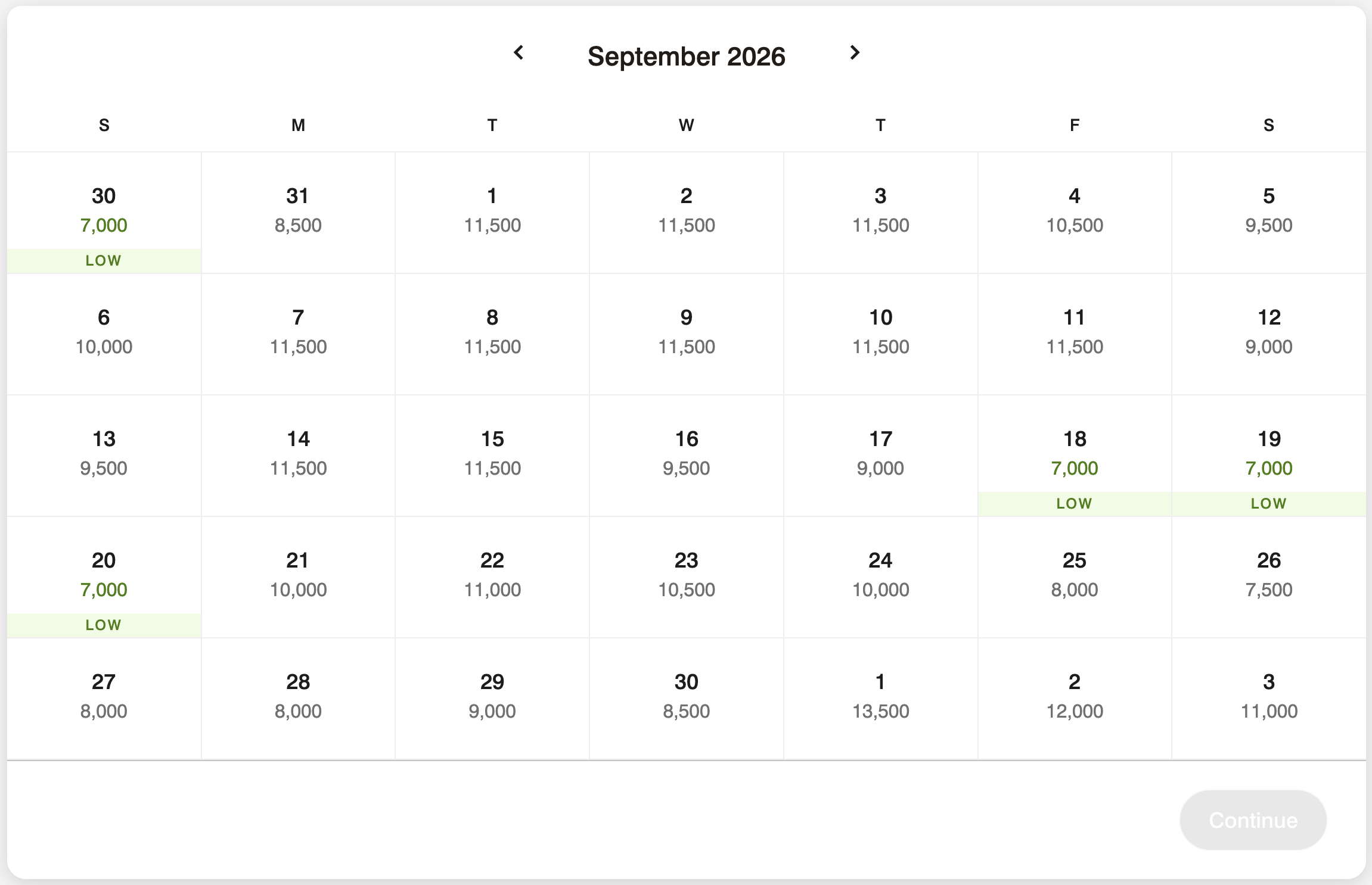Screenshot of Fairfield by Marriott Vadodara award calendar