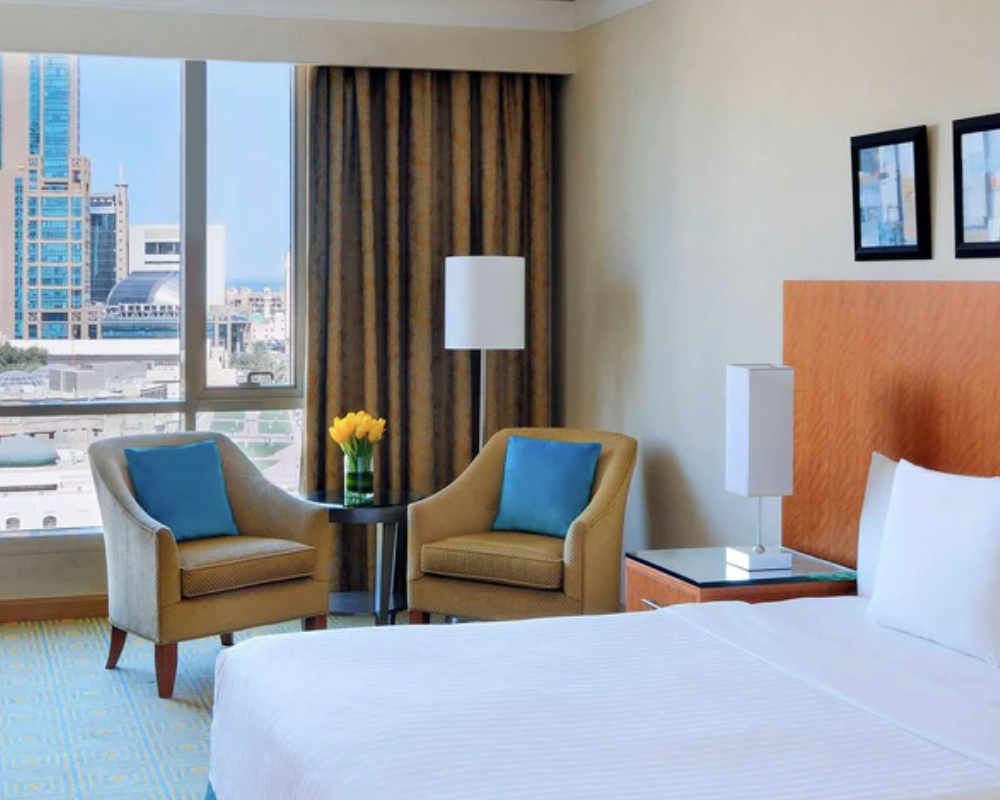 Courtyard by Marriott Kuwait City bedroom.