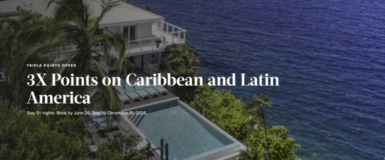 Marriott Homes & Villas promotion for triple points in the Caribbean and Latin America
