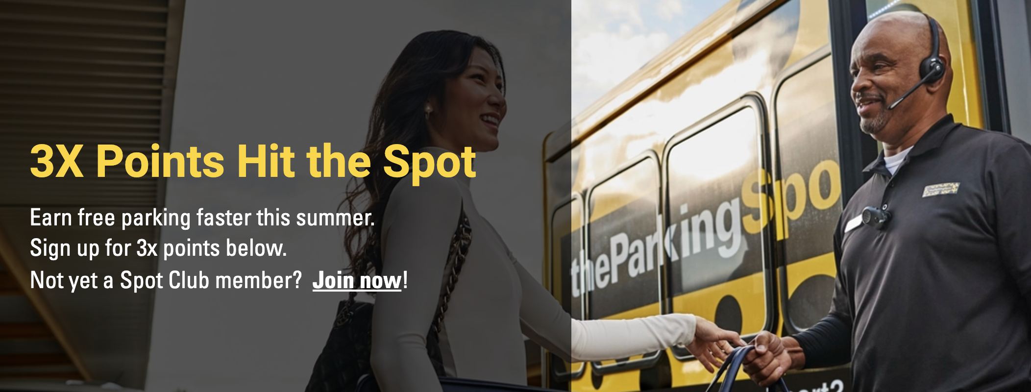 Screenshot of The Parking Spot 3X Points promo.