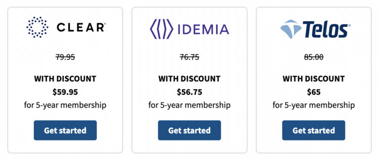 TSA Precheck enrollment with $20 off