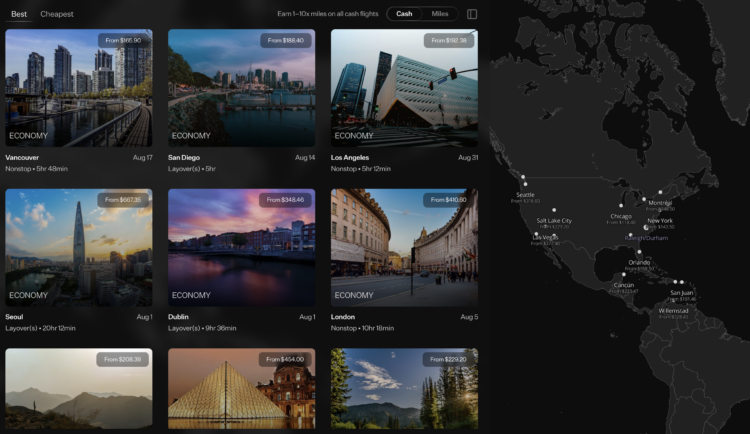 Rove flight exploration screen