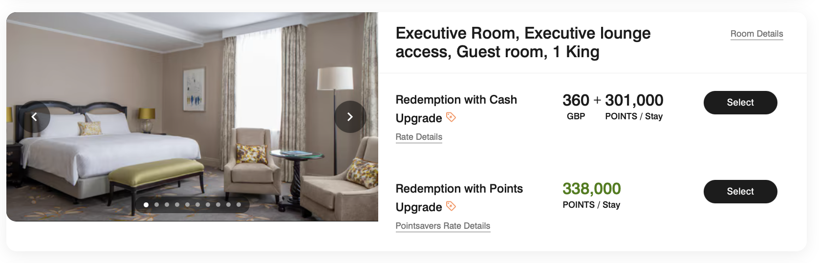 JW Marriott Grosvenor House London room option