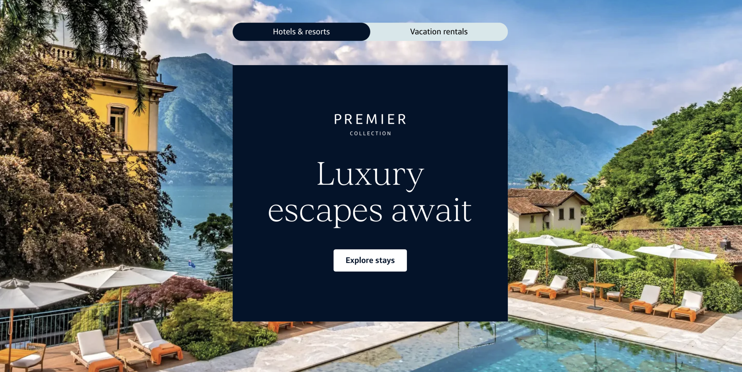 Capital One Premier Collection landing page