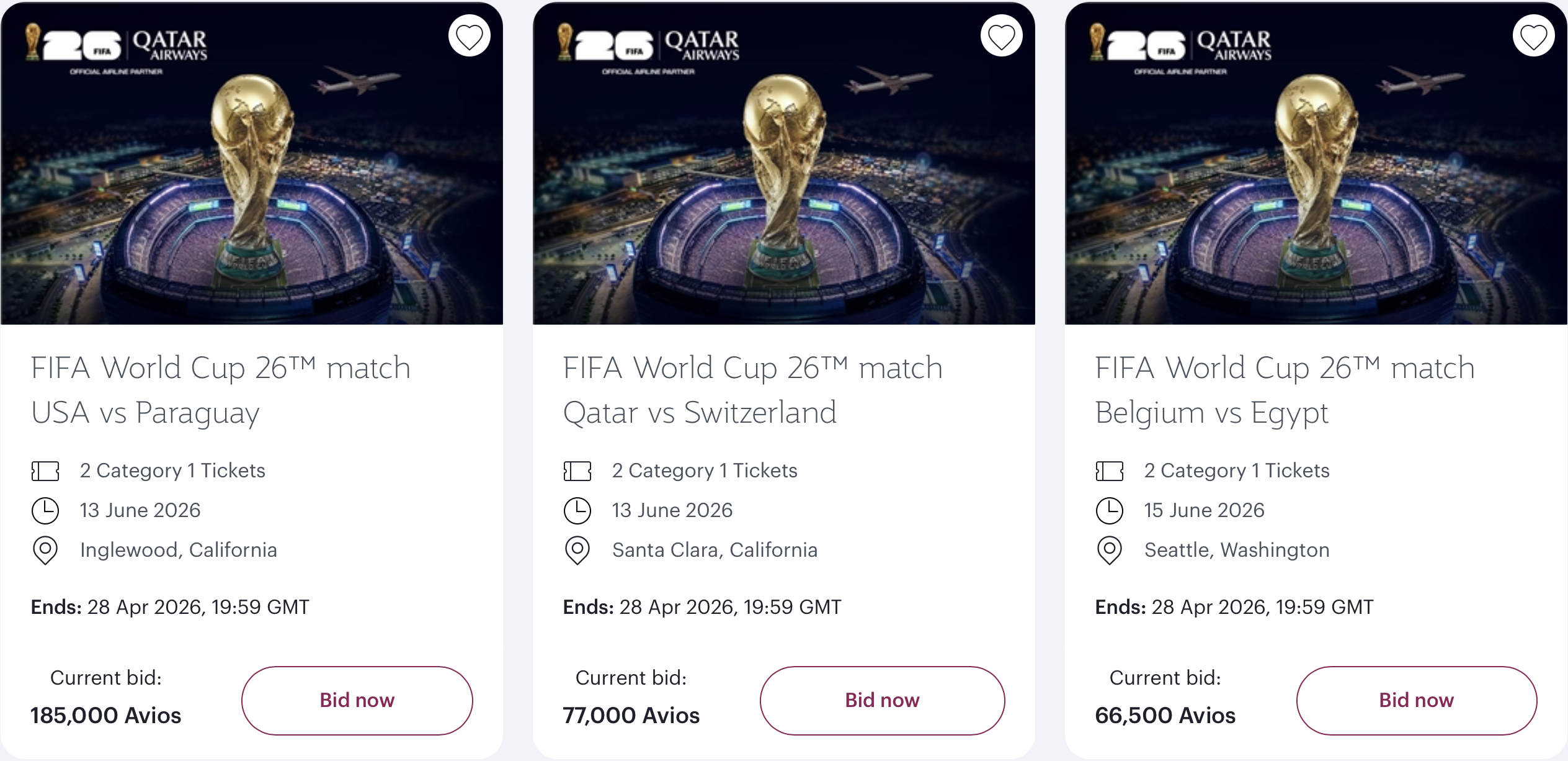 Bid on FIFA World Cup 26 matches through Privilege Club Collection