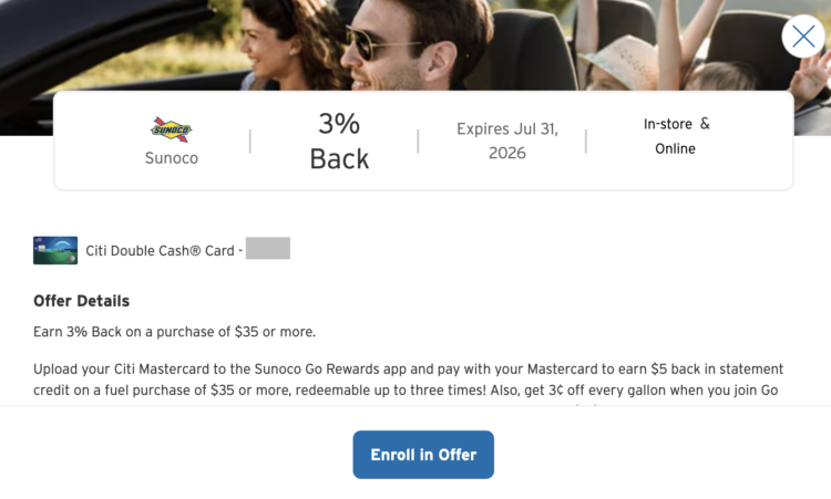Current Citi Merchant Offers