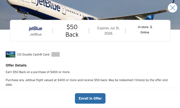 Current Citi Merchant Offers