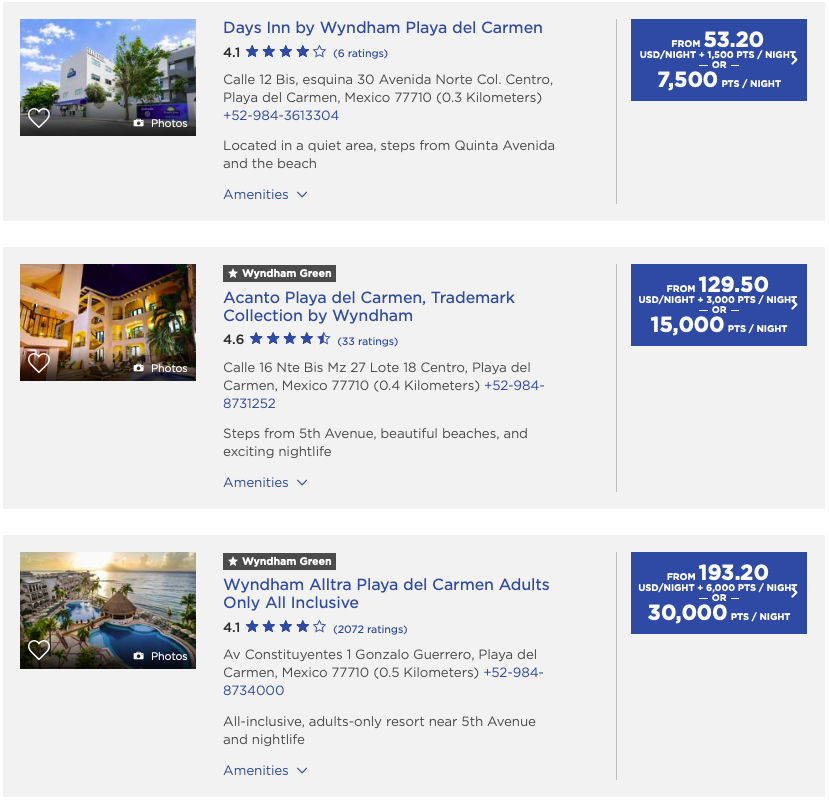 Wyndham results in Playa del Carmen