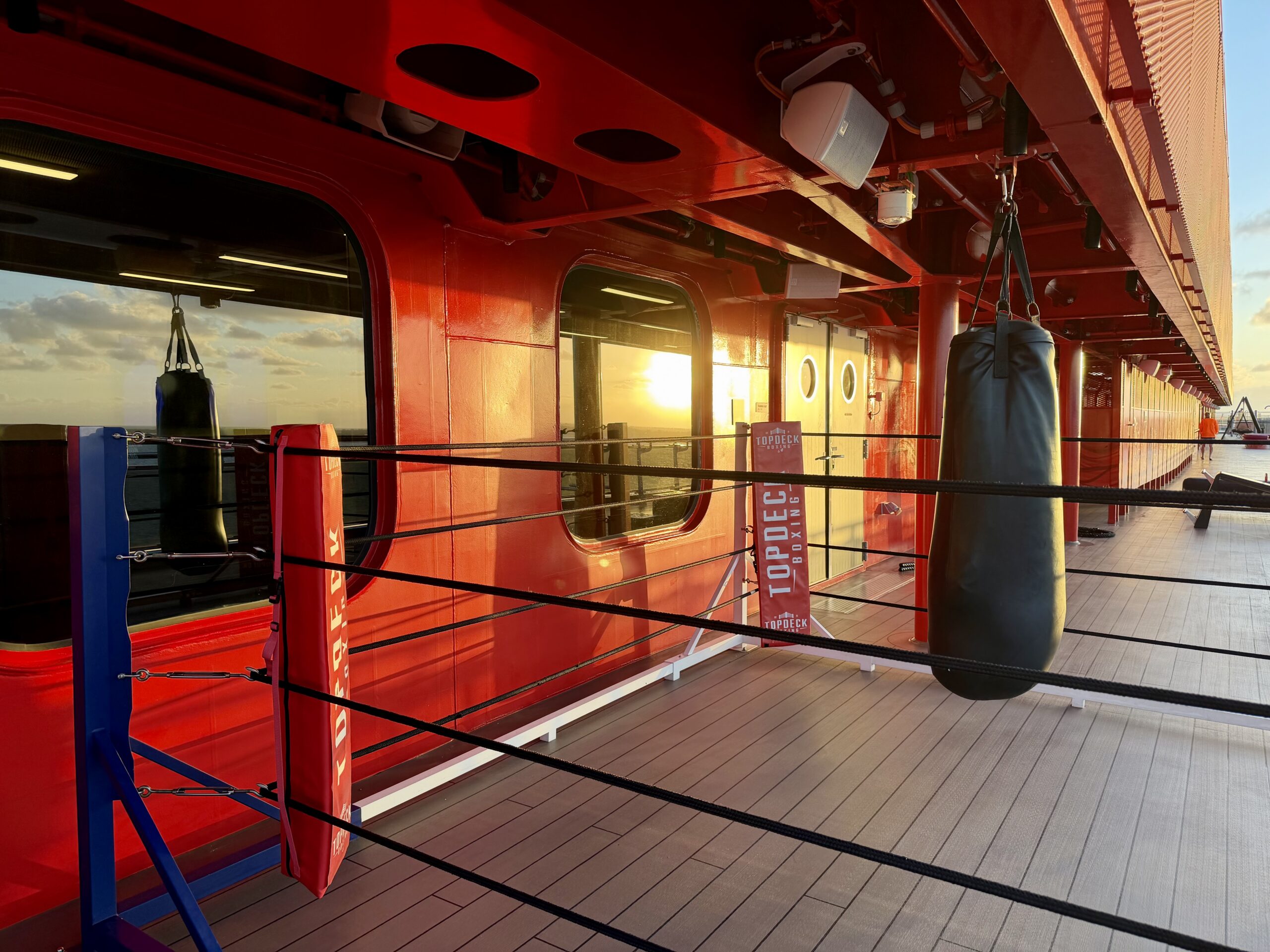 Brilliant Lady fitness equipment on the top deck.