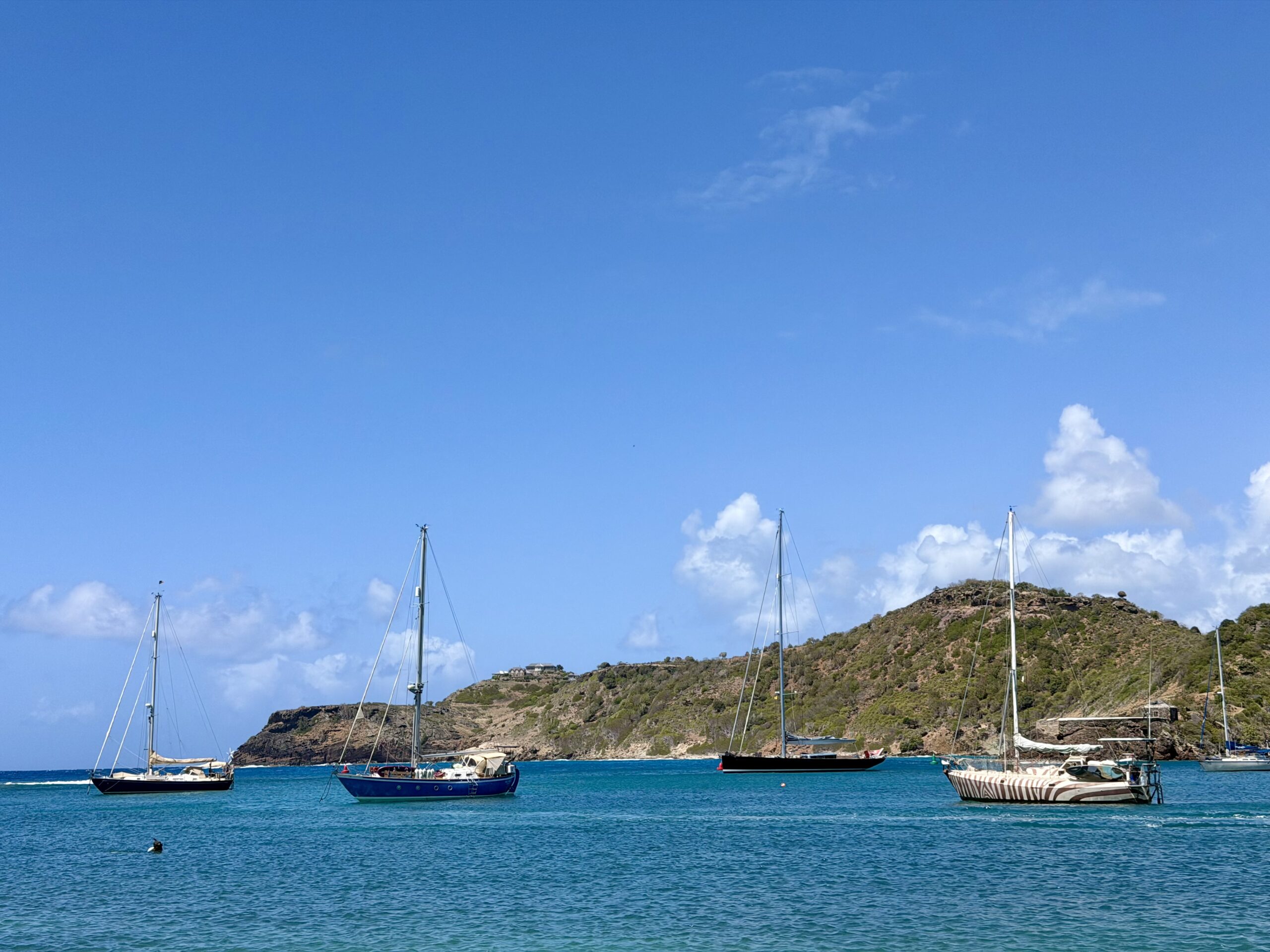 Boats in an Antigua harbor.
