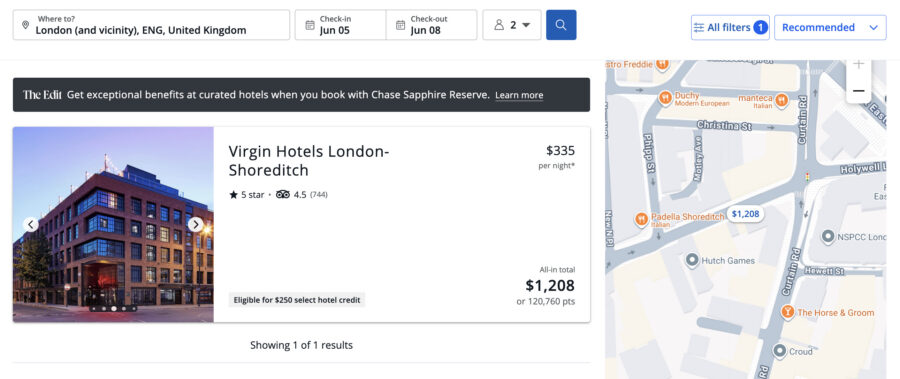 Chase Travel showing the Virgin Hotels London-Shoreditch