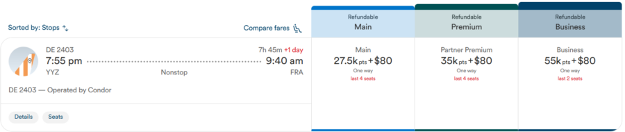 Booking Condor with Alaska Airlines