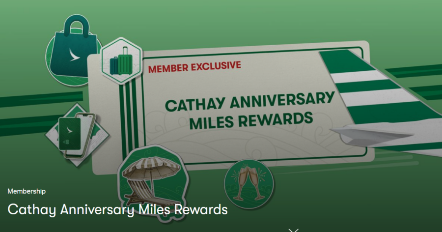 Cathay Pacific Asia Miles promotion banner.