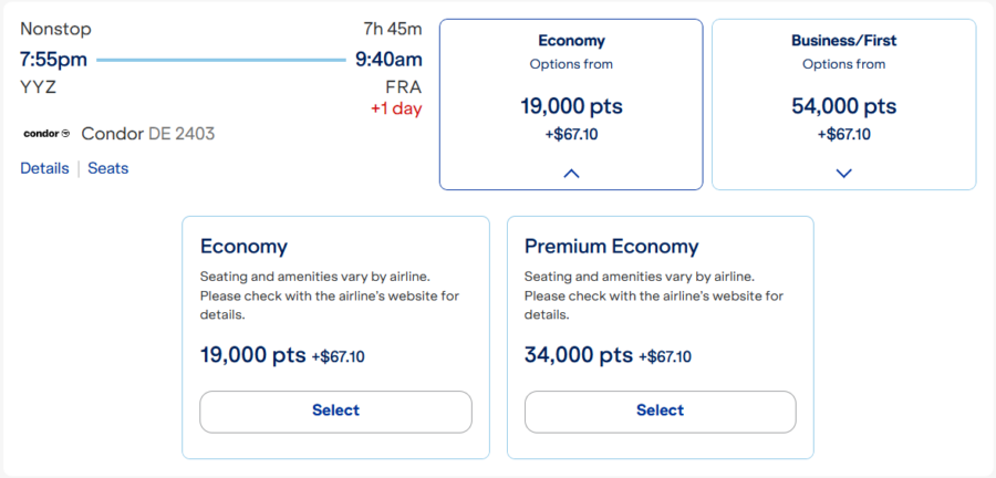 Booking Condor on JetBlue