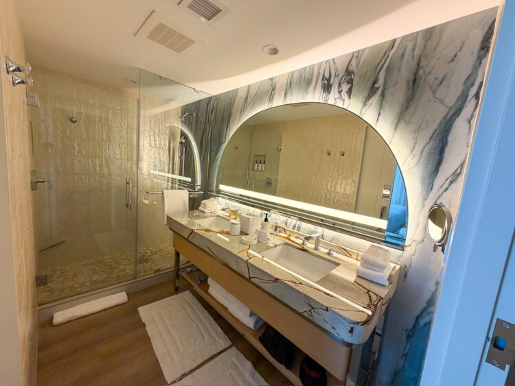 Bathroom of the Skyline View Suite at the Andaz Miami Beach