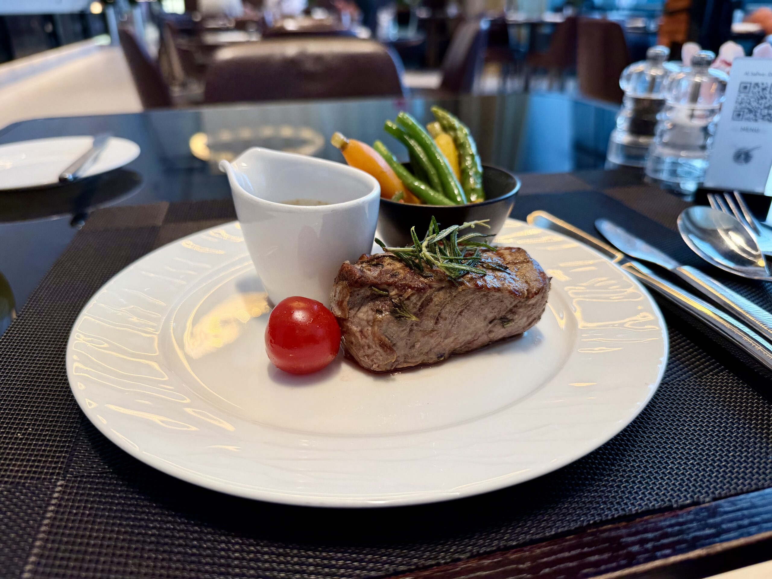 Qatar Airways Al Safwa First Class Lounge Food