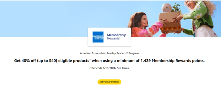 Amazon discount offer for redeeming Amex points