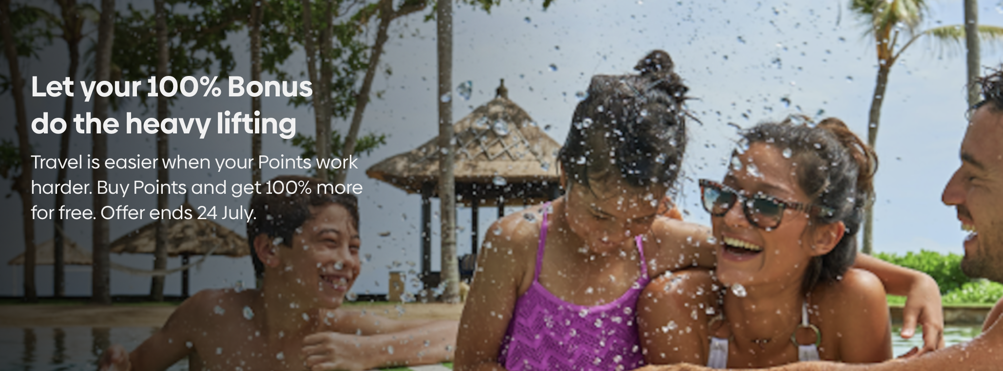 Screenshot of Points.com Hilton buy points promo banner.