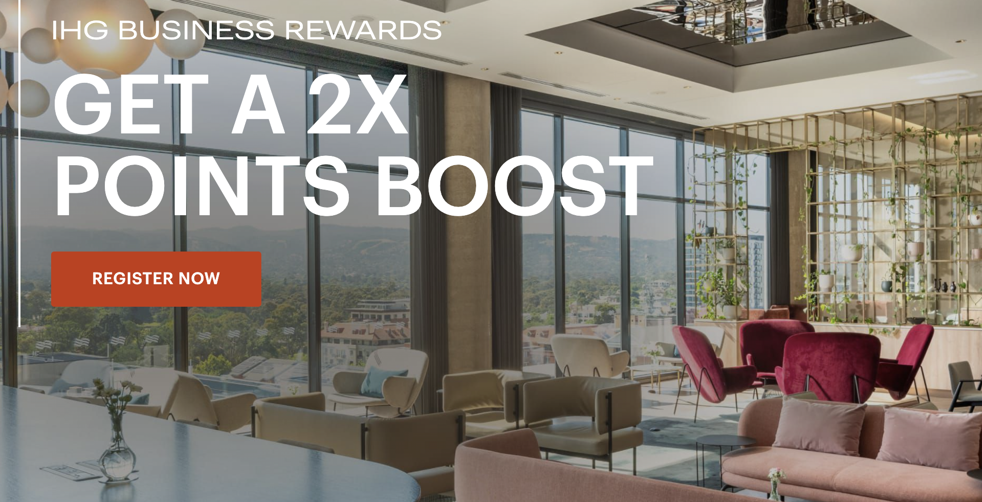 Screenshot of IHG Business Rewards promo.