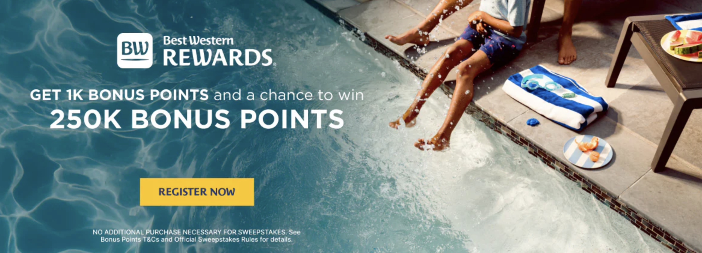 Best Western 1K bonus points offer promo banner