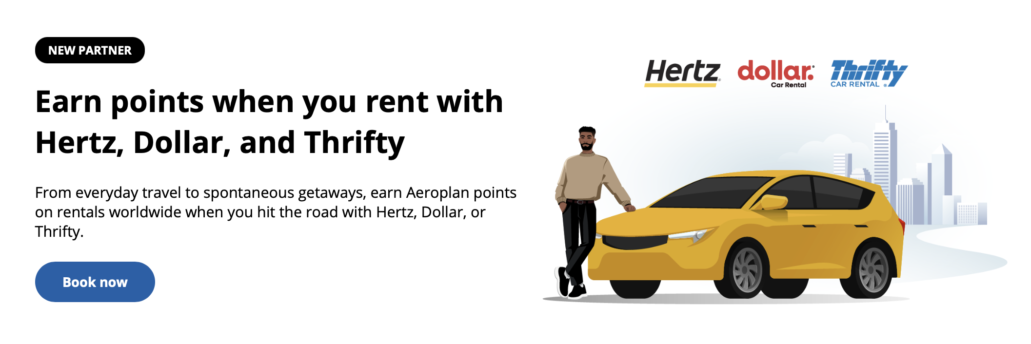 Air Canada/Hertz partnership home page
