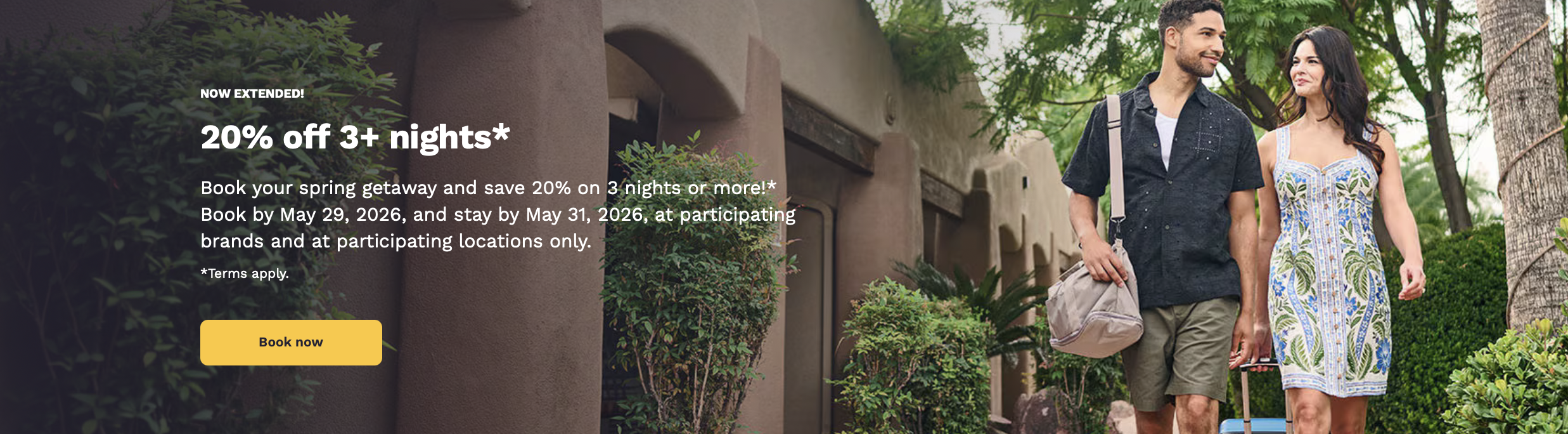 Spring getaway discount promotion advertisement
