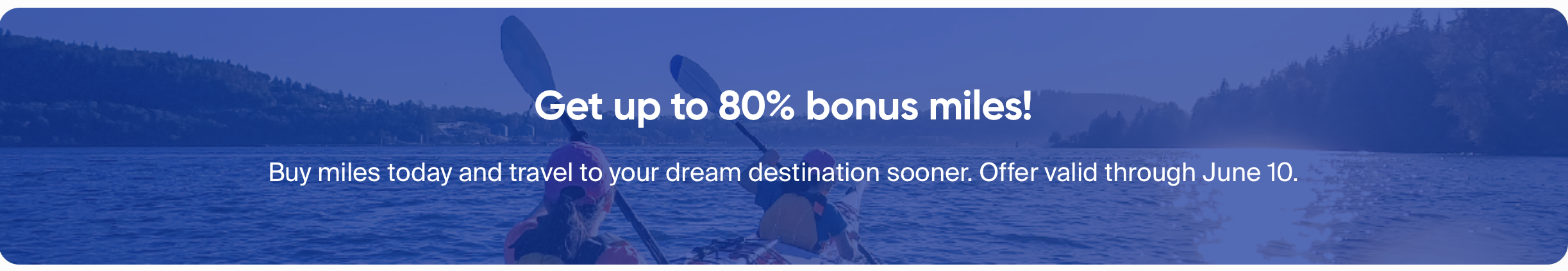 Promotion for bonus travel miles
