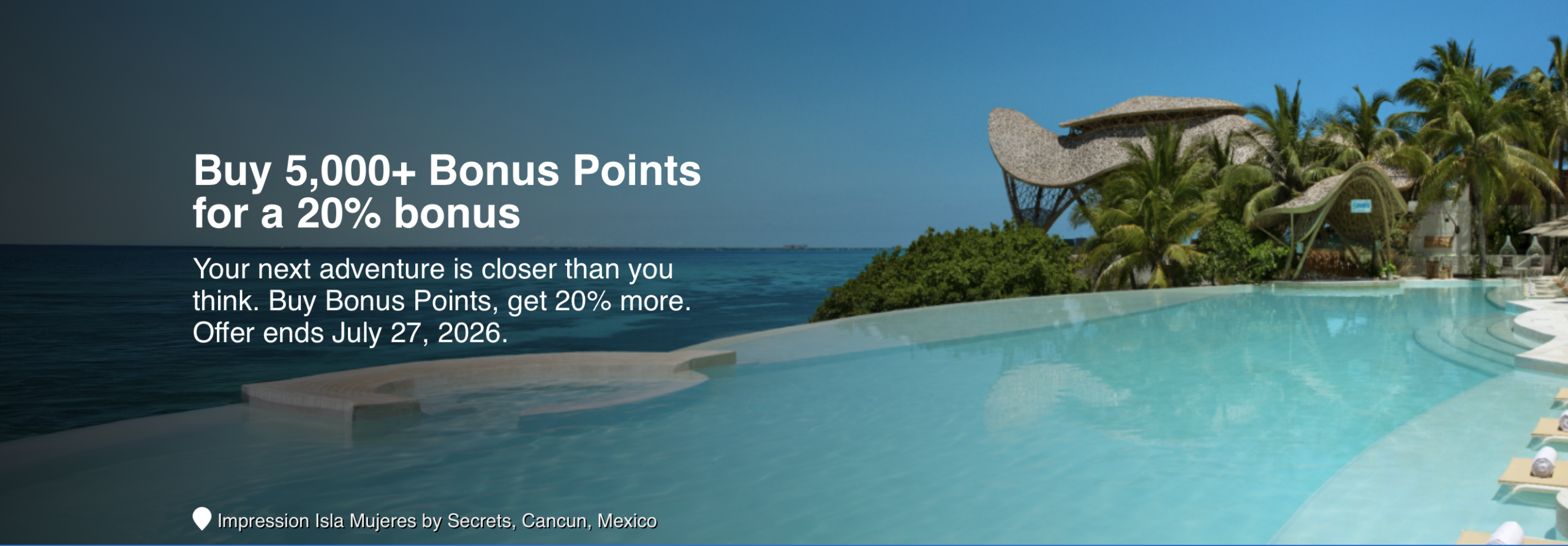 Promotional image for vacation bonus points