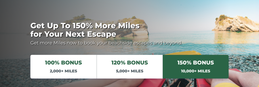 Buy Frontier miles with a 150% bonus banner