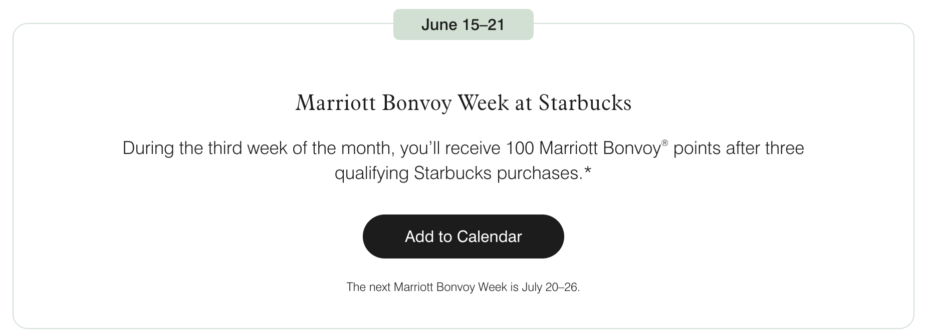 Screenshot of Starbucks/Marriott partnership page.