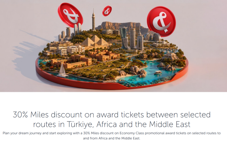 Turkish Airlines Miles & Smiles award discount