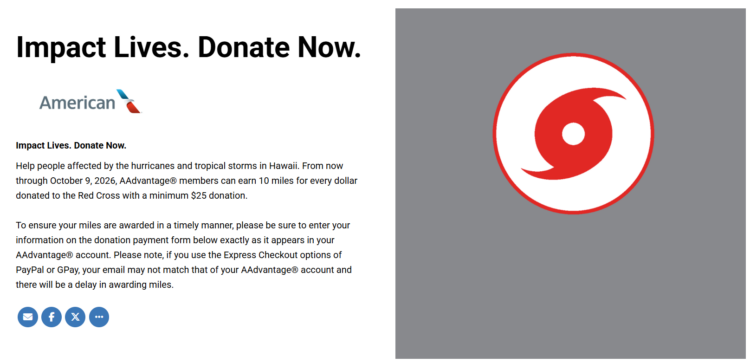Red Cross Hawaii hurricane relief donation promotion