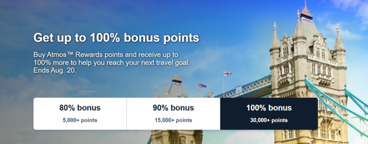 Banner image advertising buying Alaska points with a 100% bonus