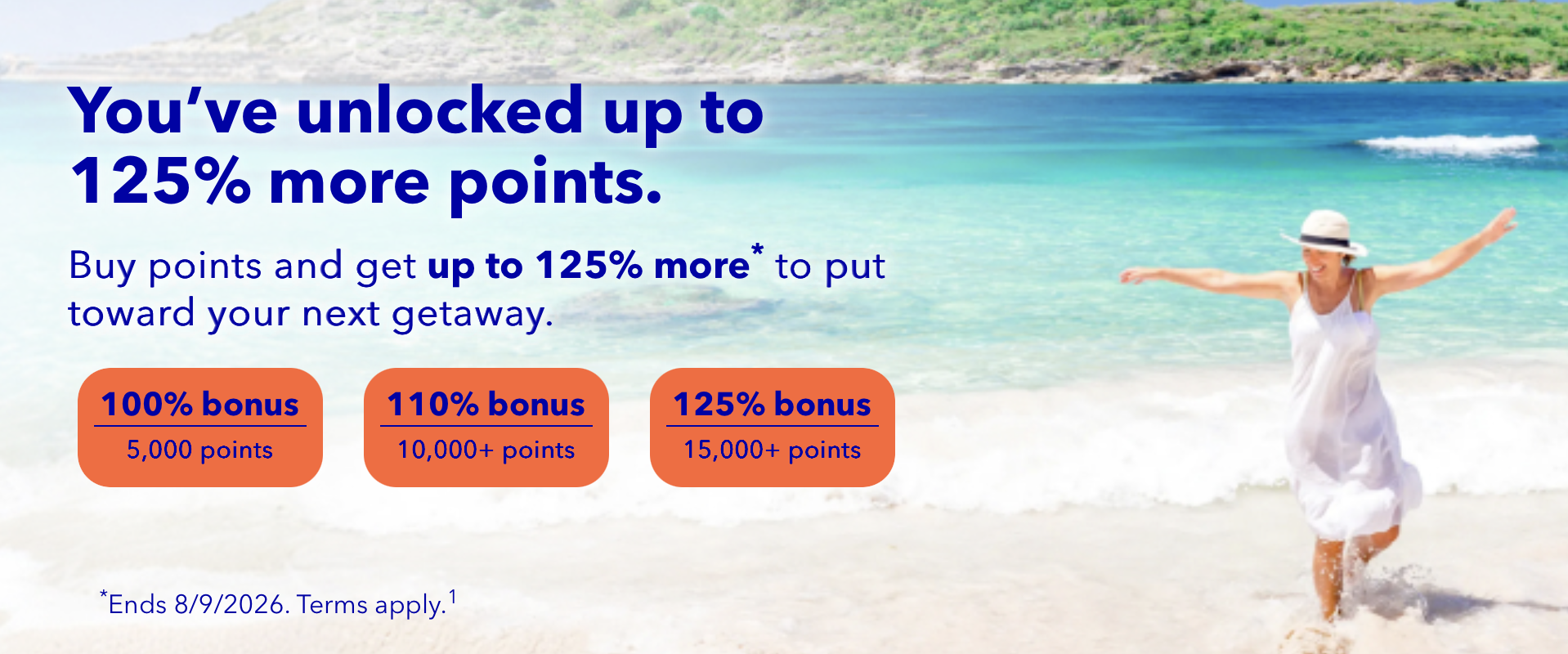Screenshot of Points.com buy JetBlue points promo banner.