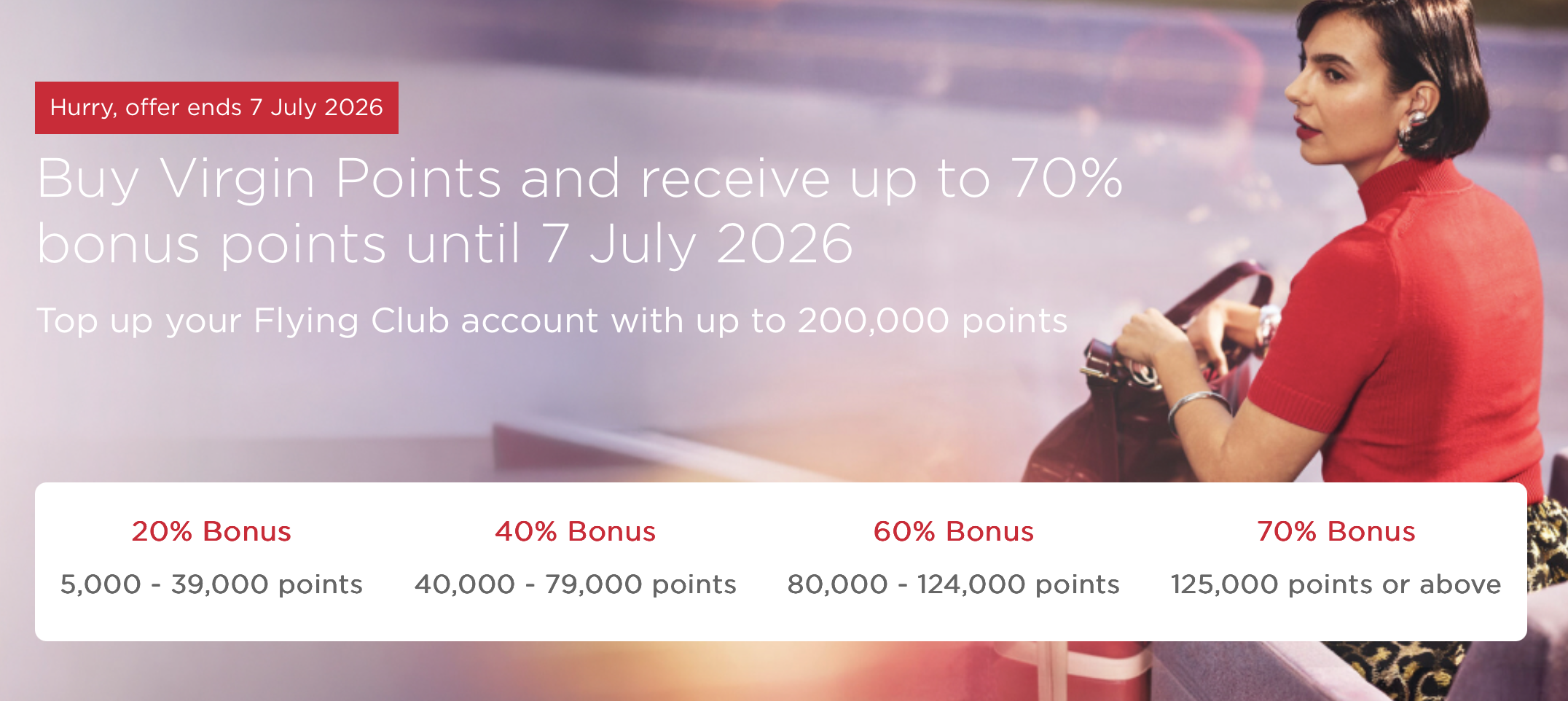 Screenshot of Virgin Red buy points bonus.