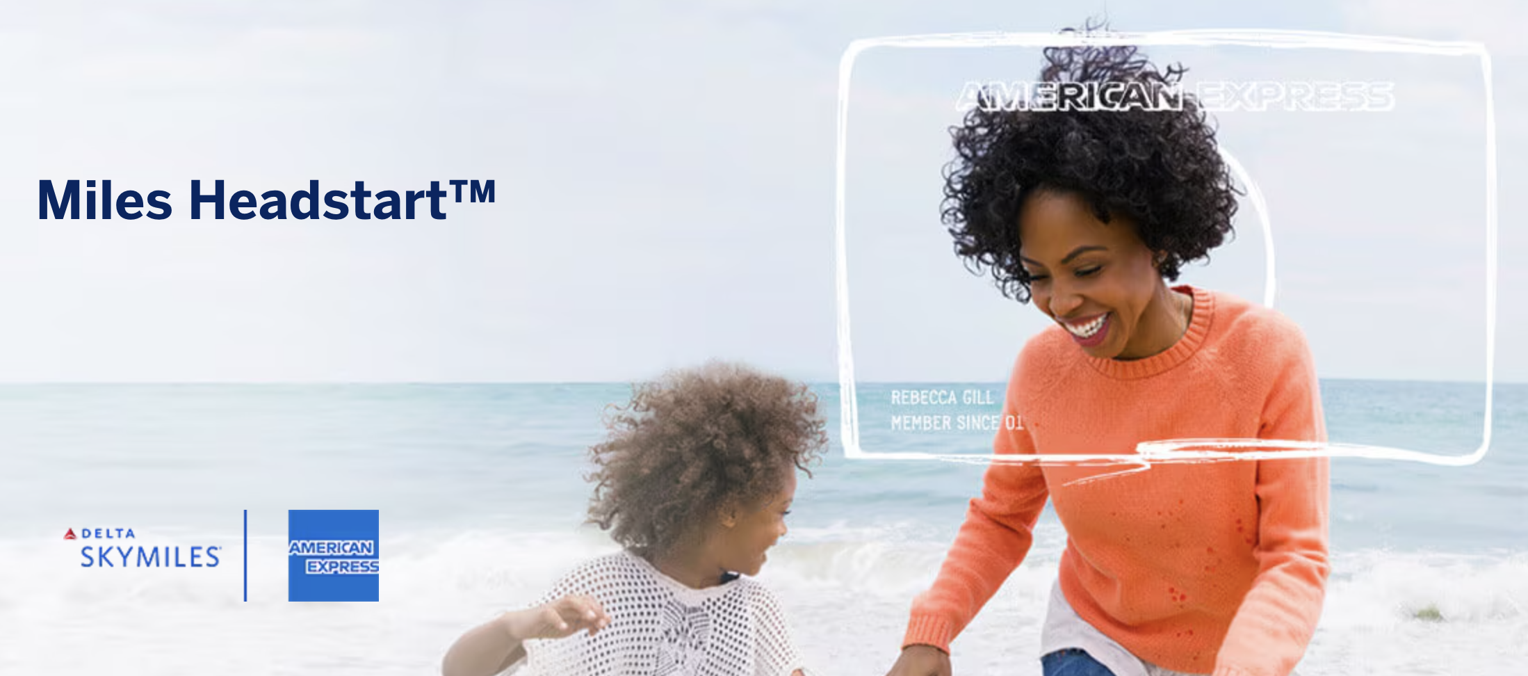 Screenshot of American Express Delta Miles headstart program banner.