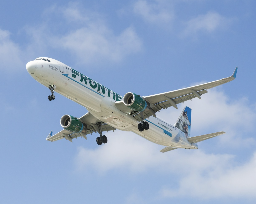 Frontier Airlines A320 landing at ORD.