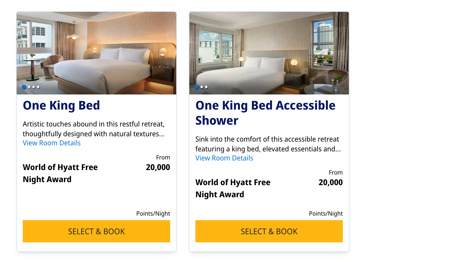 Andaz Miami Beach hotel room rates with Hyatt points