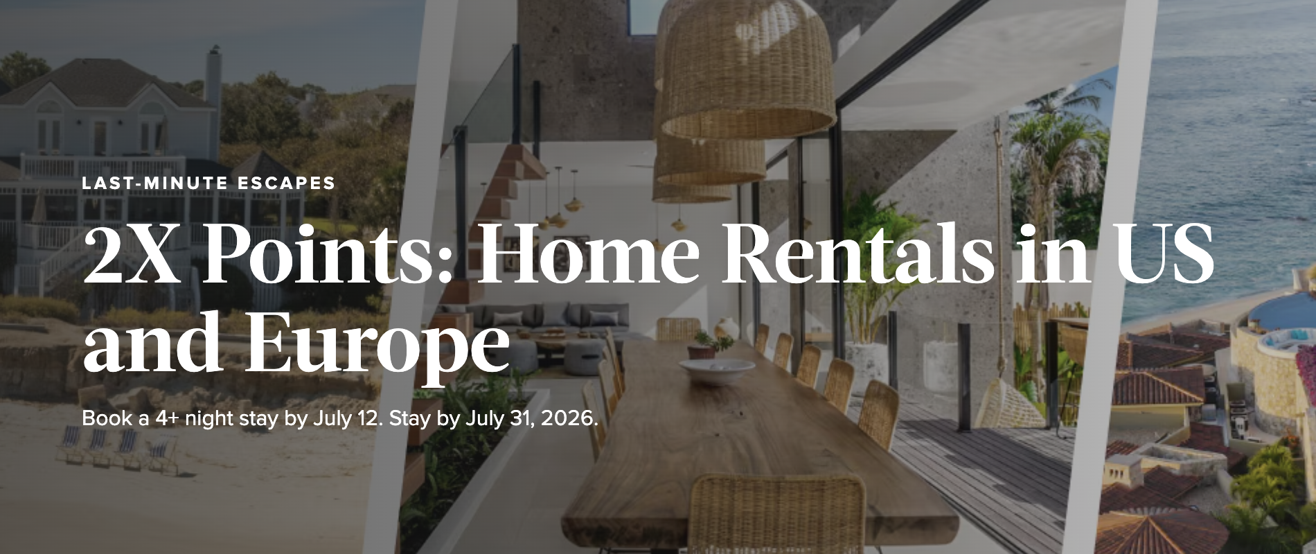Screenshot of Marriott Homes & Villas 2X Europe / US promo.