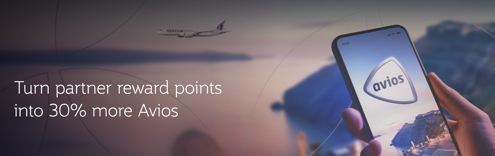 Screenshot of Qatar Airways transfer bonus landing page.