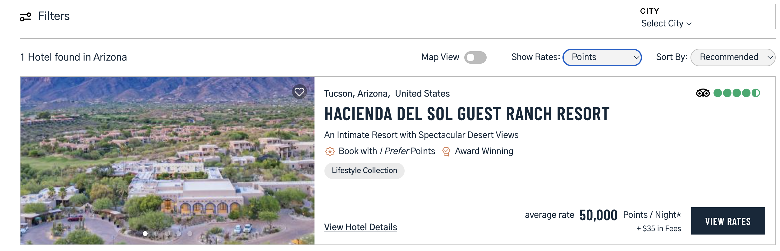 hacienda del sol points search i Prefer