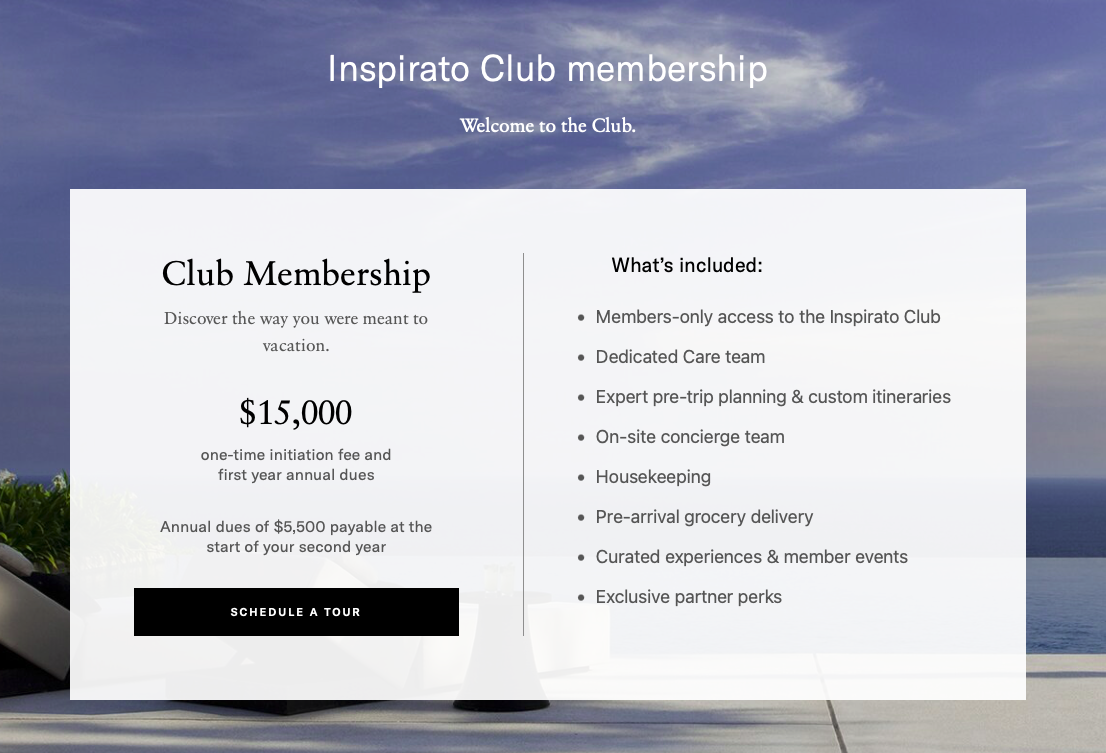 Inspirato membership overview