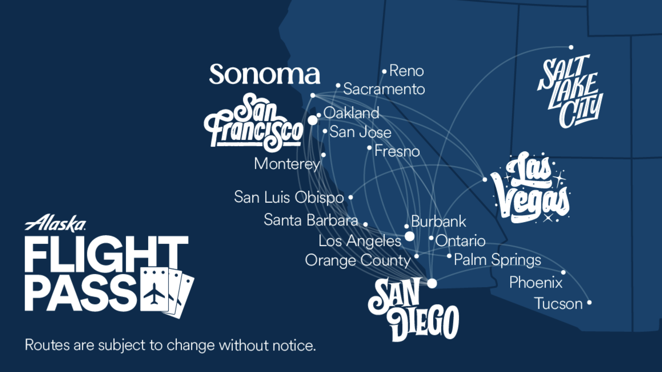 Alaska Airlines Flight Pass map